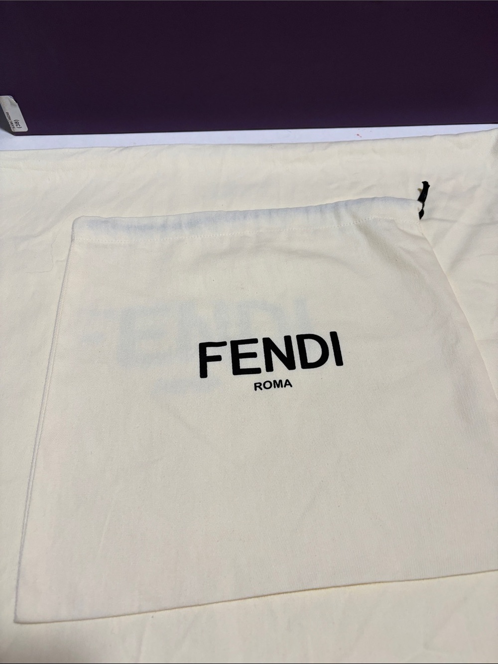 Fendi Cream Dust Bags with Black Logo 24 x 17 (two) and one 12x11